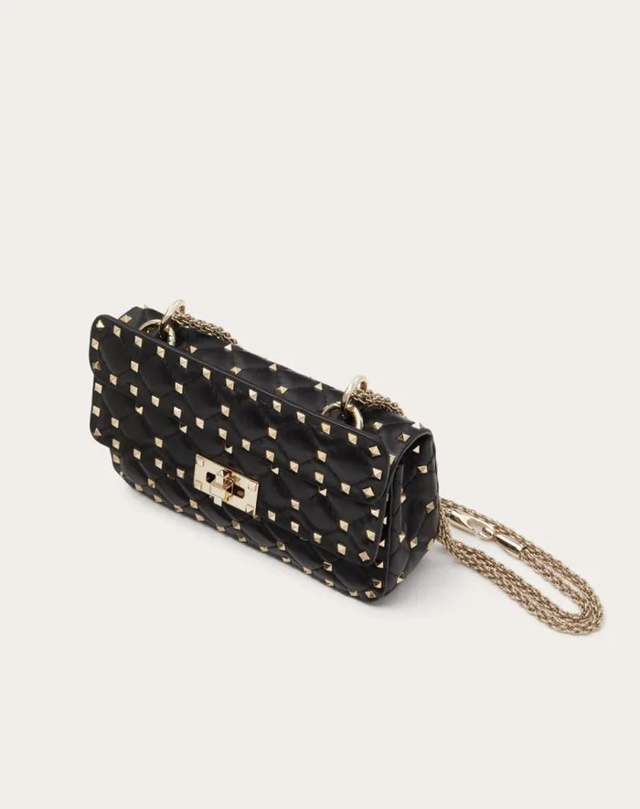 Valentino Shoulder Bags Woman Small Nappa Rockstud Spike Bag For Woman In Poudre Poudre Valentino Shoulder Bags Woman Small Nappa Rockstud Spike Bag For Woman In Poudre Poudre