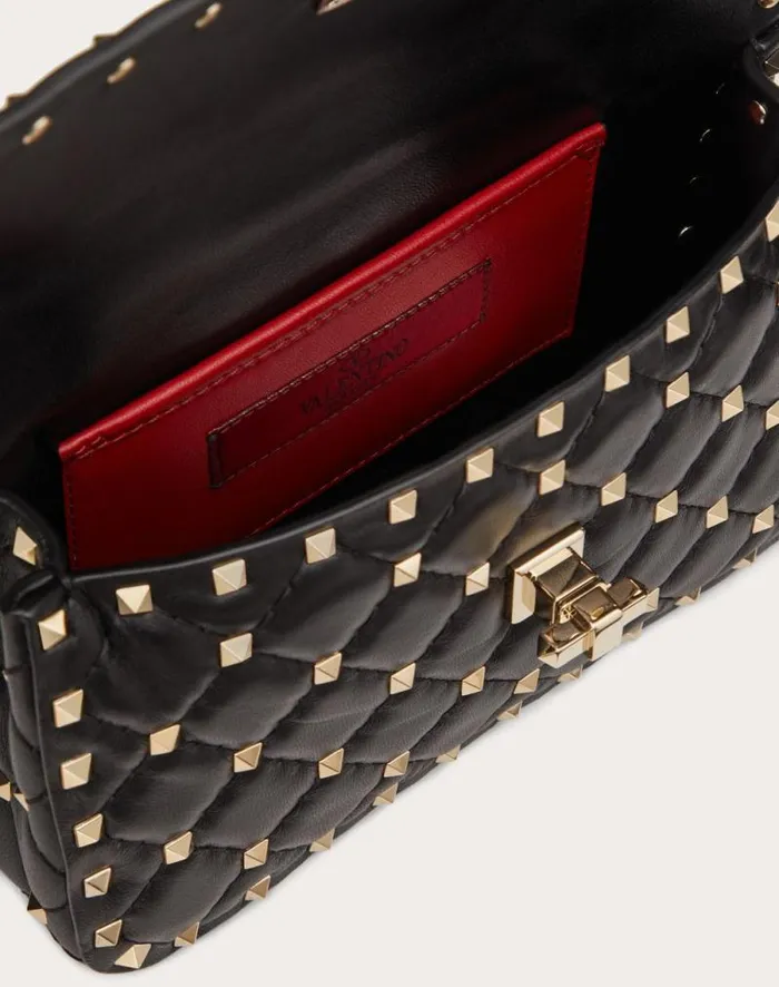 Valentino Shoulder Bags Woman Small Nappa Rockstud Spike Bag For Woman In Poudre Poudre Valentino Shoulder Bags Woman Small Nappa Rockstud Spike Bag For Woman In Poudre Poudre