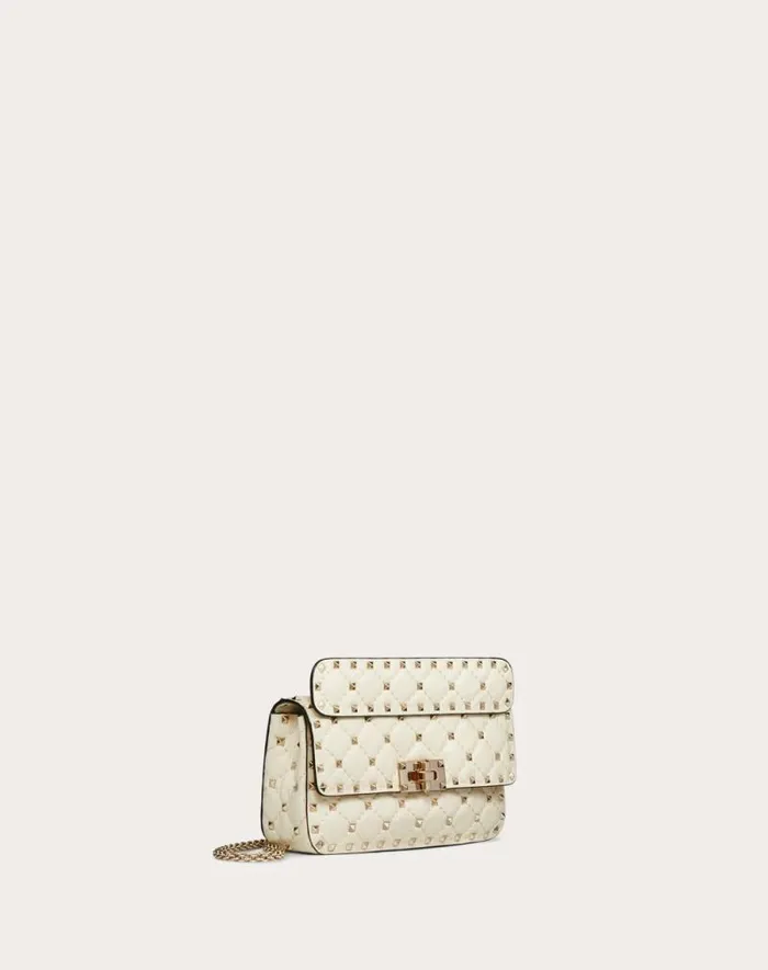 Valentino Shoulder Bags Woman Small Nappa Rockstud Spike Bag For Woman In Poudre Poudre Valentino Shoulder Bags Woman Small Nappa Rockstud Spike Bag For Woman In Poudre Poudre