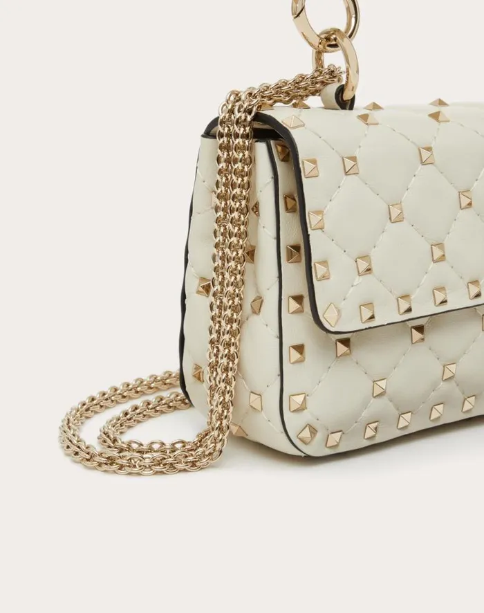 Valentino Shoulder Bags Woman Small Nappa Rockstud Spike Bag For Woman In Poudre Poudre Valentino Shoulder Bags Woman Small Nappa Rockstud Spike Bag For Woman In Poudre Poudre