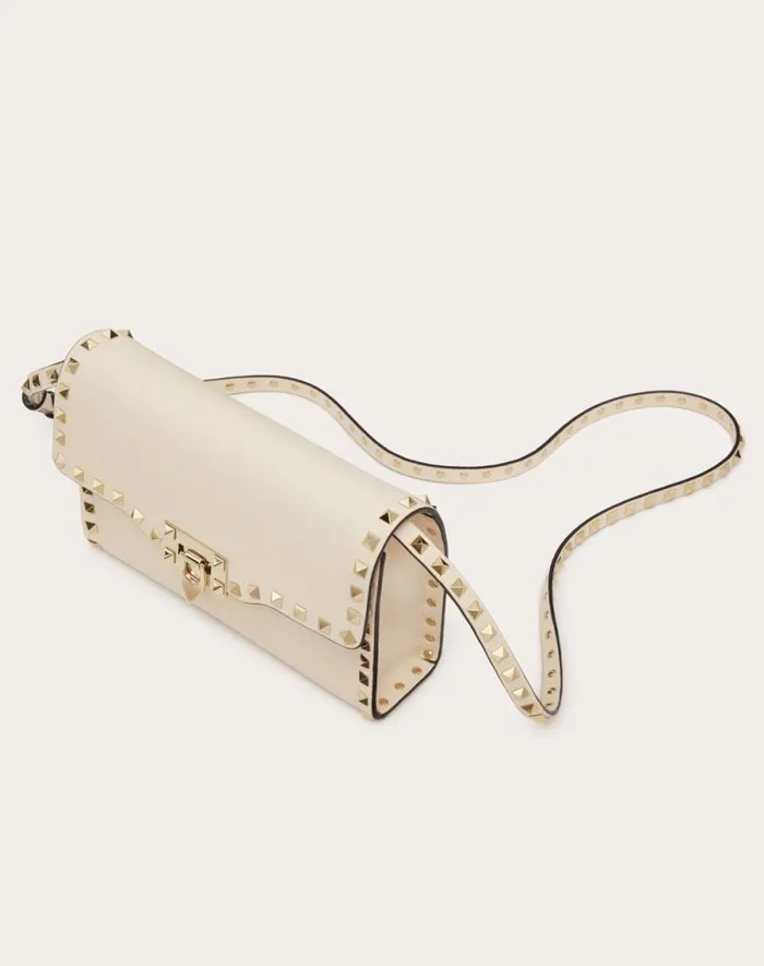 Valentino Shoulder Bags Woman Small Rockstud Grainy Calfskin Crossbody Bag For Woman In Rosso Valentino Rosso Valentino Valentino Shoulder Bags Woman Small Rockstud Grainy Calfskin Crossbody Bag For Woman In Rosso Valentino Rosso Valentino