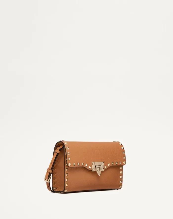 Valentino Shoulder Bags Woman Small Rockstud Grainy Calfskin Crossbody Bag For Woman In Rosso Valentino Rosso Valentino Valentino Shoulder Bags Woman Small Rockstud Grainy Calfskin Crossbody Bag For Woman In Rosso Valentino Rosso Valentino