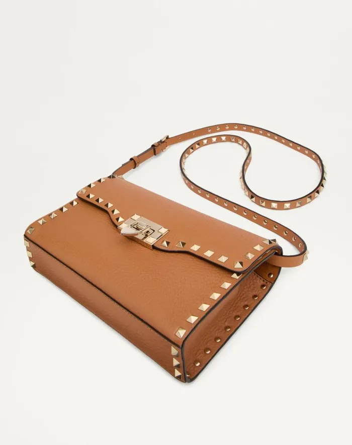 Valentino Shoulder Bags Woman Small Rockstud Grainy Calfskin Crossbody Bag For Woman In Rosso Valentino Rosso Valentino Valentino Shoulder Bags Woman Small Rockstud Grainy Calfskin Crossbody Bag For Woman In Rosso Valentino Rosso Valentino