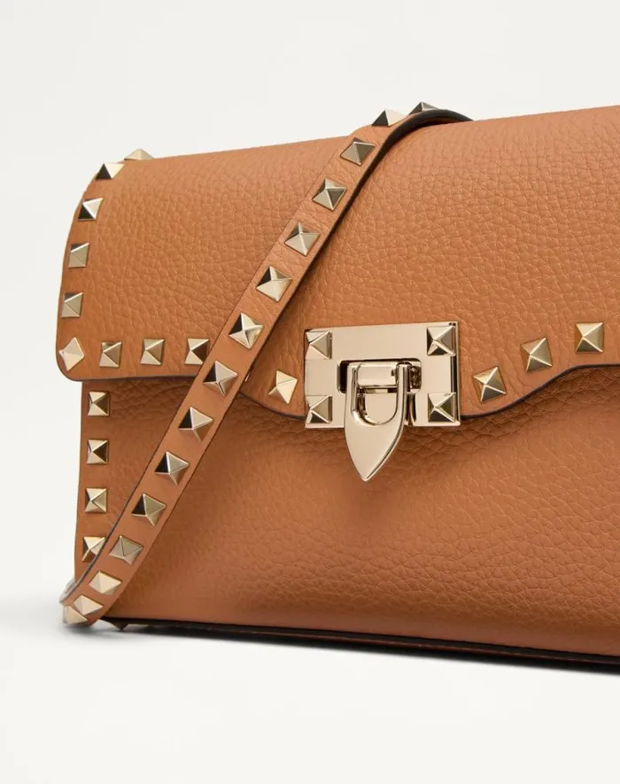Valentino Shoulder Bags Woman Small Rockstud Grainy Calfskin Crossbody Bag For Woman In Rosso Valentino Rosso Valentino Valentino Shoulder Bags Woman Small Rockstud Grainy Calfskin Crossbody Bag For Woman In Rosso Valentino Rosso Valentino