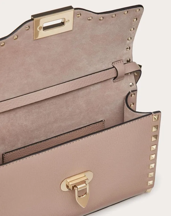 Valentino Shoulder Bags Woman Small Rockstud Grainy Calfskin Crossbody Bag For Woman In Rosso Valentino Rosso Valentino Valentino Shoulder Bags Woman Small Rockstud Grainy Calfskin Crossbody Bag For Woman In Rosso Valentino Rosso Valentino
