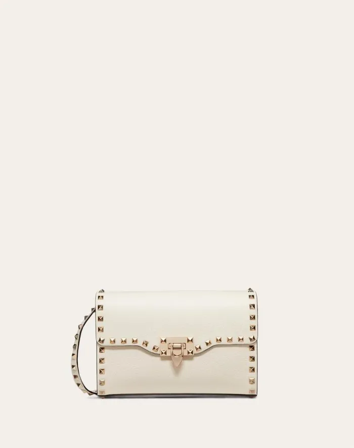 Valentino Shoulder Bags Woman Small Rockstud Grainy Calfskin Crossbody Bag For Woman In Rosso Valentino Rosso Valentino Valentino Shoulder Bags Woman Small Rockstud Grainy Calfskin Crossbody Bag For Woman In Rosso Valentino Rosso Valentino