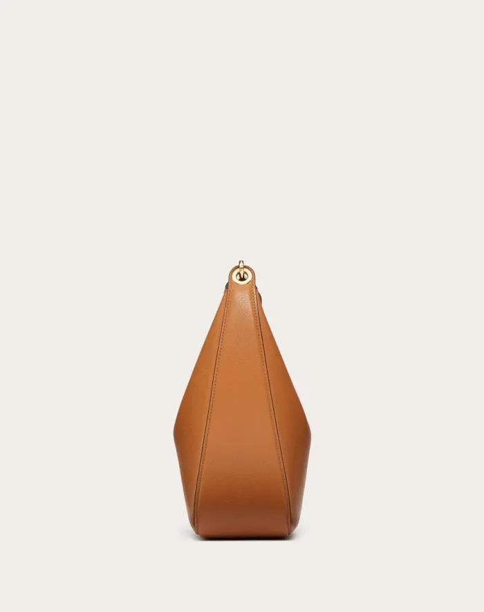 Valentino Shoulder Bags Woman Vlogo Moon Medium Grainy Calfskin Hobo Bag With Chain For Woman In Almond Almond Valentino Shoulder Bags Woman Vlogo Moon Medium Grainy Calfskin Hobo Bag With Chain For Woman In Almond Almond