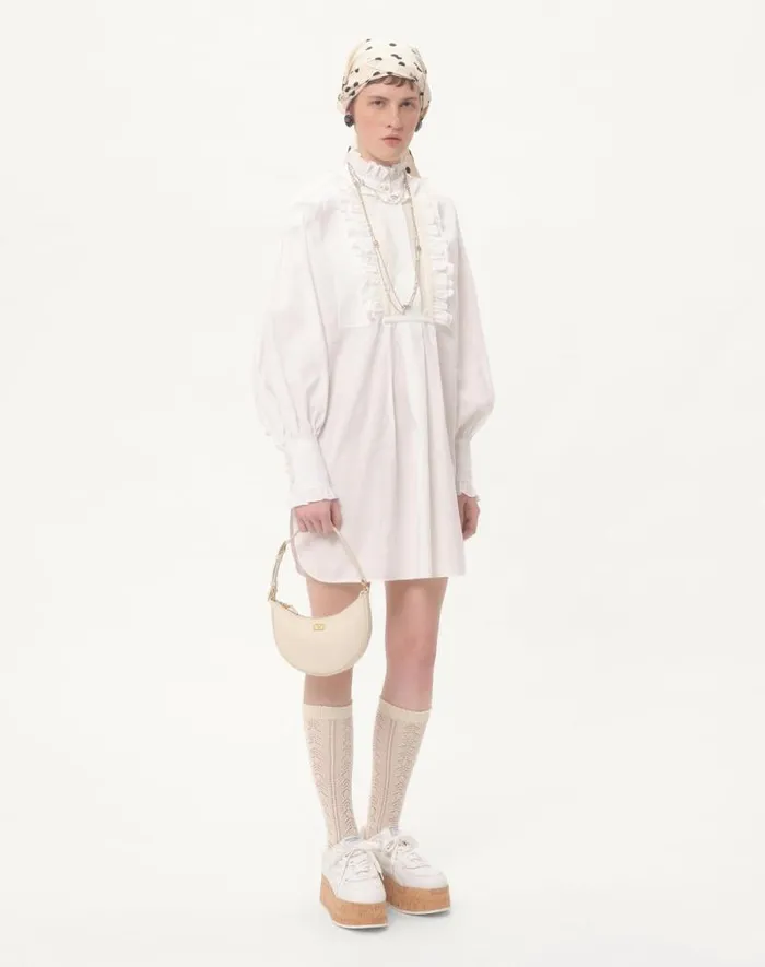 Valentino Shoulder Bags Woman Vlogo Signature Mini Hobo Bag In Grainy Calfskin For Woman In Light Ivory Light Ivory Valentino Shoulder Bags Woman Vlogo Signature Mini Hobo Bag In Grainy Calfskin For Woman In Light Ivory Light Ivory