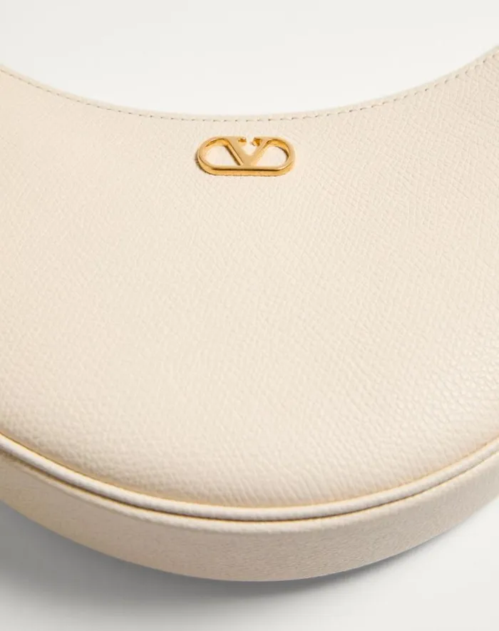 Valentino Shoulder Bags Woman Vlogo Signature Mini Hobo Bag In Grainy Calfskin For Woman In Light Ivory Light Ivory Valentino Shoulder Bags Woman Vlogo Signature Mini Hobo Bag In Grainy Calfskin For Woman In Light Ivory Light Ivory