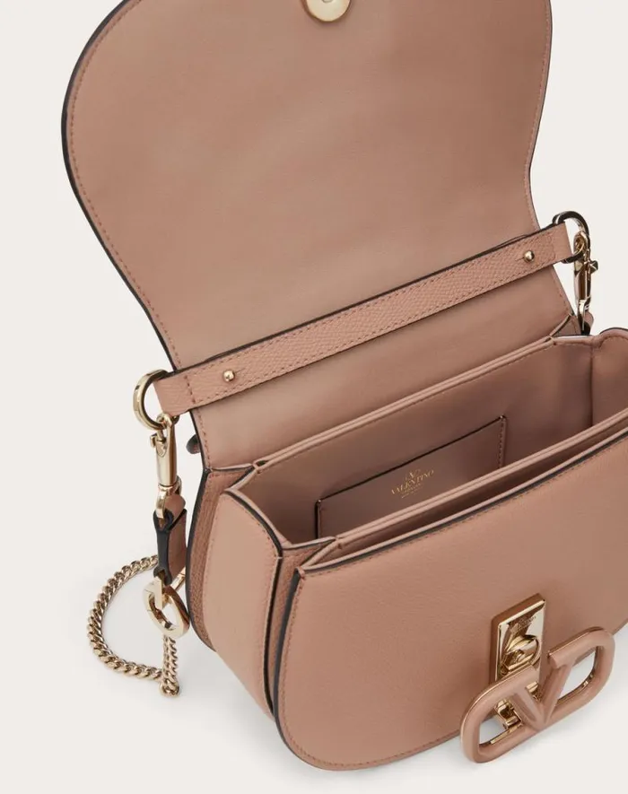 Valentino Shoulder Bags Woman Vsling Shoulder Bag In Grainy Calfskin For Woman In Ivory Ivory Valentino Shoulder Bags Woman Vsling Shoulder Bag In Grainy Calfskin For Woman In Ivory Ivory
