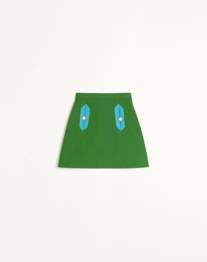 Valentino Skirts Woman Crepe Couture Skirt For Woman In Laurelcelestial Blue Laurelcelestial Blue Valentino Skirts Woman Crepe Couture Skirt For Woman In Laurelcelestial Blue Laurelcelestial Blue