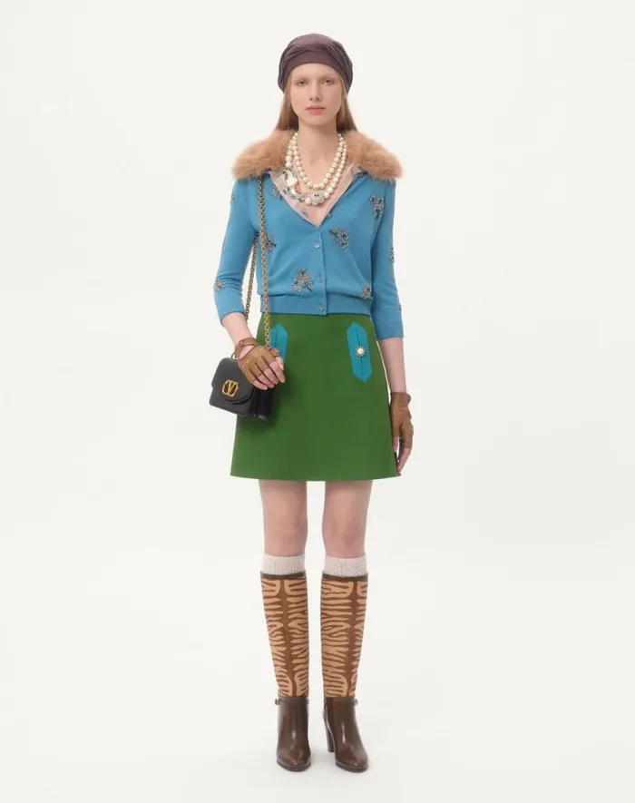 Valentino Skirts Woman Crepe Couture Skirt For Woman In Laurelcelestial Blue Laurelcelestial Blue Valentino Skirts Woman Crepe Couture Skirt For Woman In Laurelcelestial Blue Laurelcelestial Blue