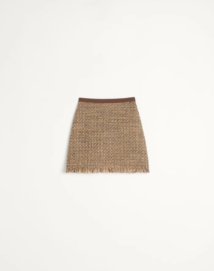 Valentino Skirts Woman Fantasy Tweed Skirt For Woman In Brownmulticolor Brownmulticolor Valentino Skirts Woman Fantasy Tweed Skirt For Woman In Brownmulticolor Brownmulticolor