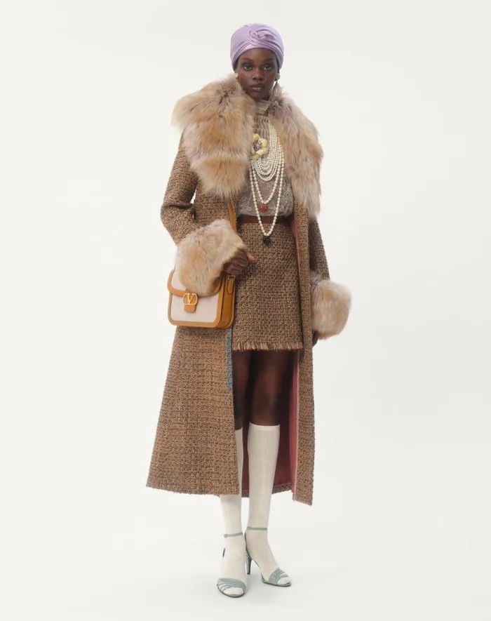 Valentino Skirts Woman Fantasy Tweed Skirt For Woman In Brownmulticolor Brownmulticolor Valentino Skirts Woman Fantasy Tweed Skirt For Woman In Brownmulticolor Brownmulticolor