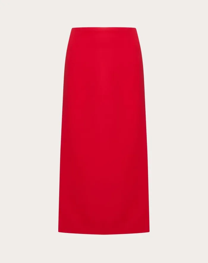 Valentino Skirts Woman Grisaille Midi Skirt For Woman In Black Black Valentino Skirts Woman Grisaille Midi Skirt For Woman In Black Black