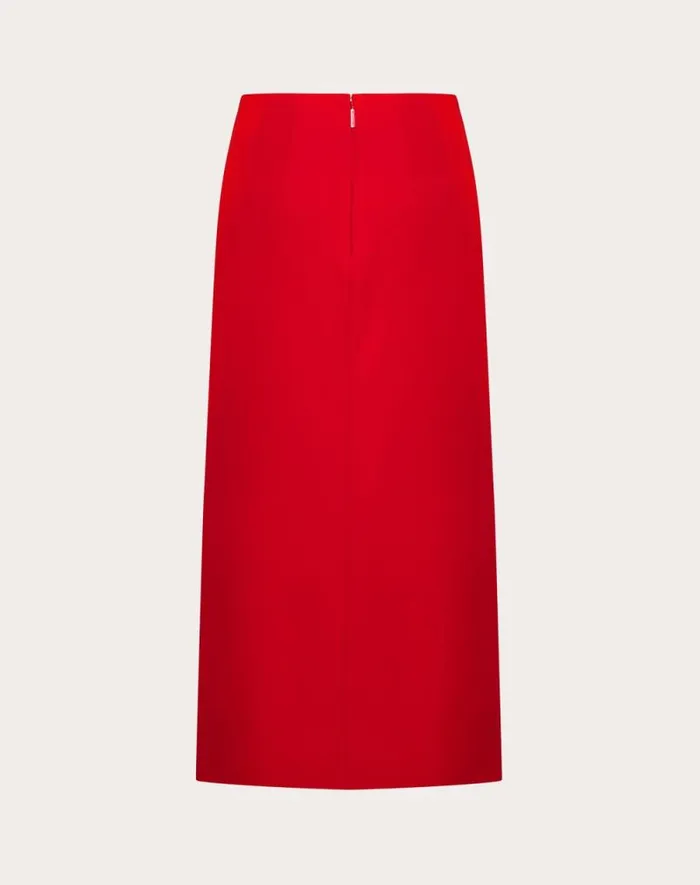Valentino Skirts Woman Grisaille Midi Skirt For Woman In Black Black Valentino Skirts Woman Grisaille Midi Skirt For Woman In Black Black