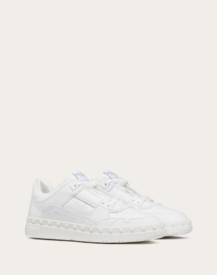 Valentino Sneakers Man Freedots Lowtop Sneaker In Calfskin For Man In Black Black Valentino Sneakers Man Freedots Lowtop Sneaker In Calfskin For Man In Black Black