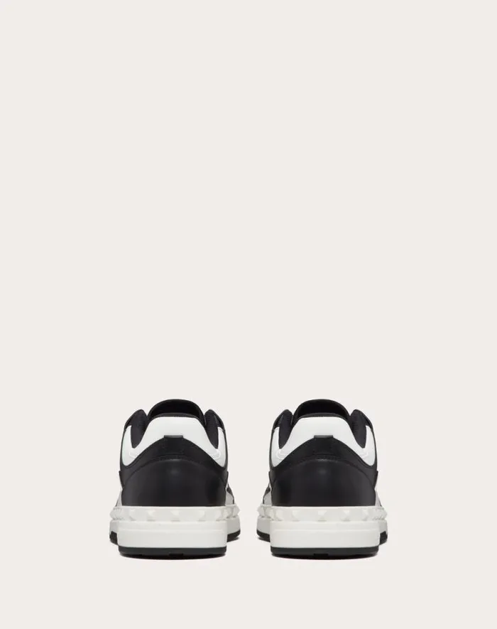 Valentino Sneakers Man Freedots Lowtop Sneaker In Calfskin For Man In Black Black Valentino Sneakers Man Freedots Lowtop Sneaker In Calfskin For Man In Black Black