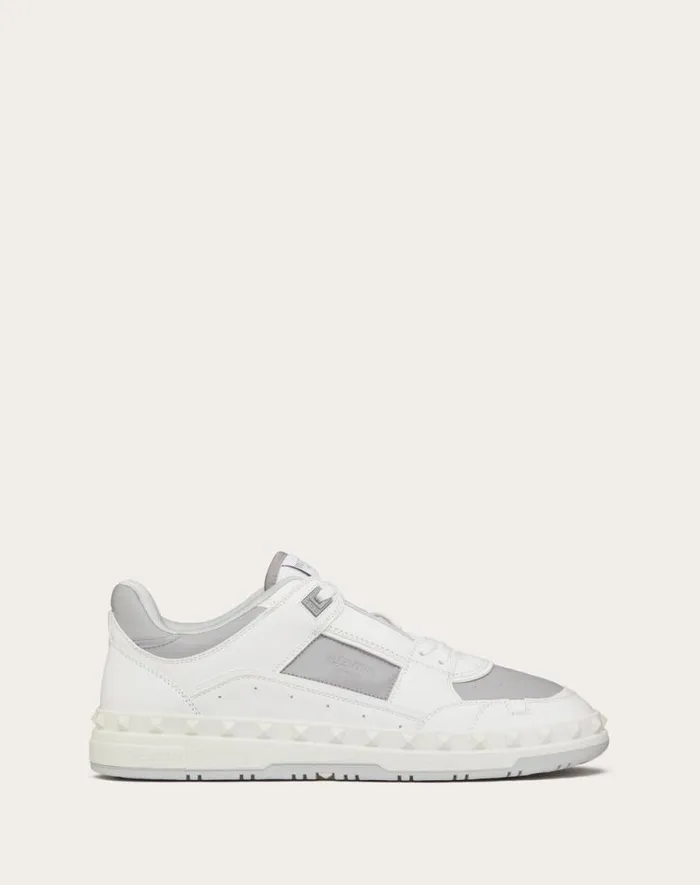 Valentino Sneakers Man Freedots Lowtop Sneaker In Calfskin For Man In Black Black Valentino Sneakers Man Freedots Lowtop Sneaker In Calfskin For Man In Black Black