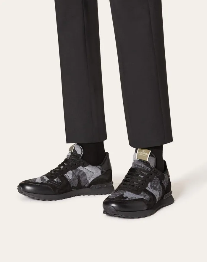 Valentino Sneakers Man Mesh Fabric Camouflage Rockrunner Sneaker For Man In Whitepastel Greyalluminio Whitepastel Greyalluminio Valentino Sneakers Man Mesh Fabric Camouflage Rockrunner Sneaker For Man In Whitepastel Greyalluminio Whitepastel Greyalluminio