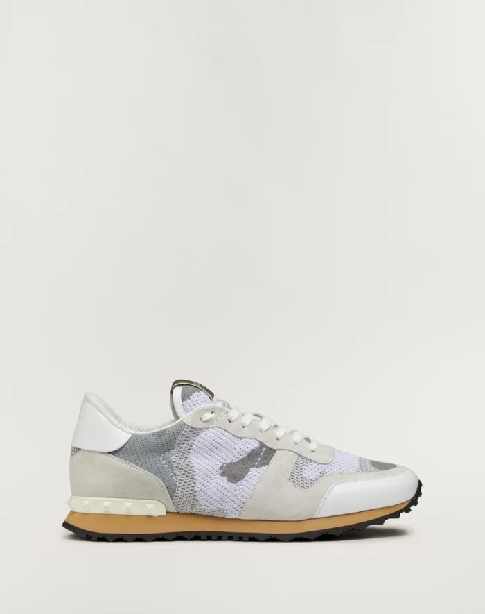 Valentino Sneakers Man Mesh Fabric Camouflage Rockrunner Sneaker For Man In Whitepastel Greyalluminio Whitepastel Greyalluminio Valentino Sneakers Man Mesh Fabric Camouflage Rockrunner Sneaker For Man In Whitepastel Greyalluminio Whitepastel Greyalluminio