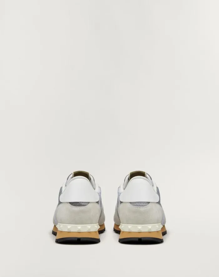 Valentino Sneakers Man Mesh Fabric Camouflage Rockrunner Sneaker For Man In Whitepastel Greyalluminio Whitepastel Greyalluminio Valentino Sneakers Man Mesh Fabric Camouflage Rockrunner Sneaker For Man In Whitepastel Greyalluminio Whitepastel Greyalluminio