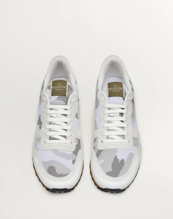 Valentino Sneakers Man Mesh Fabric Camouflage Rockrunner Sneaker For Man In Whitepastel Greyalluminio Whitepastel Greyalluminio Valentino Sneakers Man Mesh Fabric Camouflage Rockrunner Sneaker For Man In Whitepastel Greyalluminio Whitepastel Greyalluminio