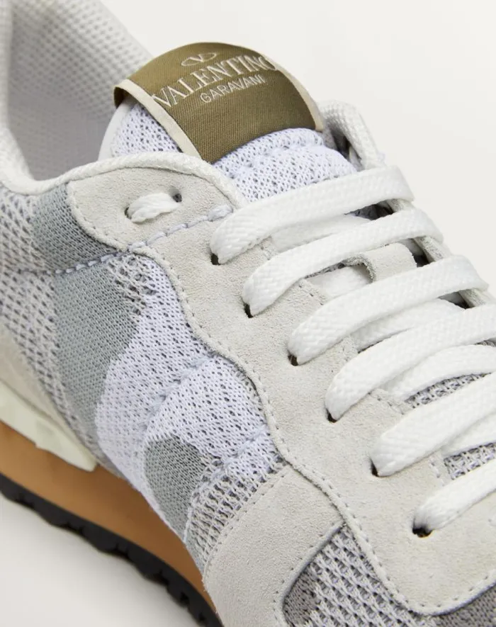 Valentino Sneakers Man Mesh Fabric Camouflage Rockrunner Sneaker For Man In Whitepastel Greyalluminio Whitepastel Greyalluminio Valentino Sneakers Man Mesh Fabric Camouflage Rockrunner Sneaker For Man In Whitepastel Greyalluminio Whitepastel Greyalluminio