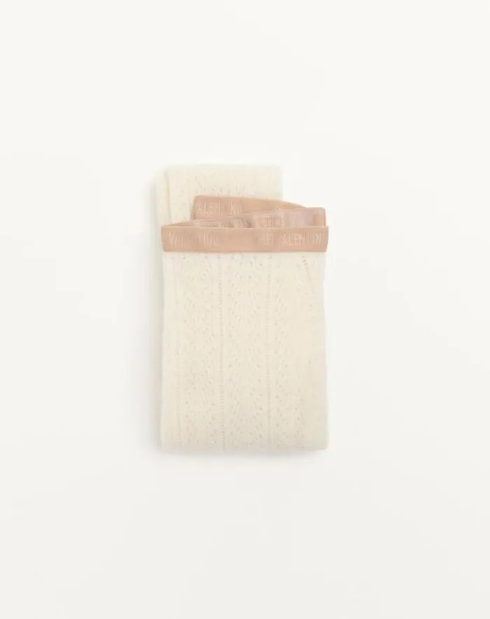Valentino Soft Accessories Woman Mohair Tights For Woman In Latte Latte