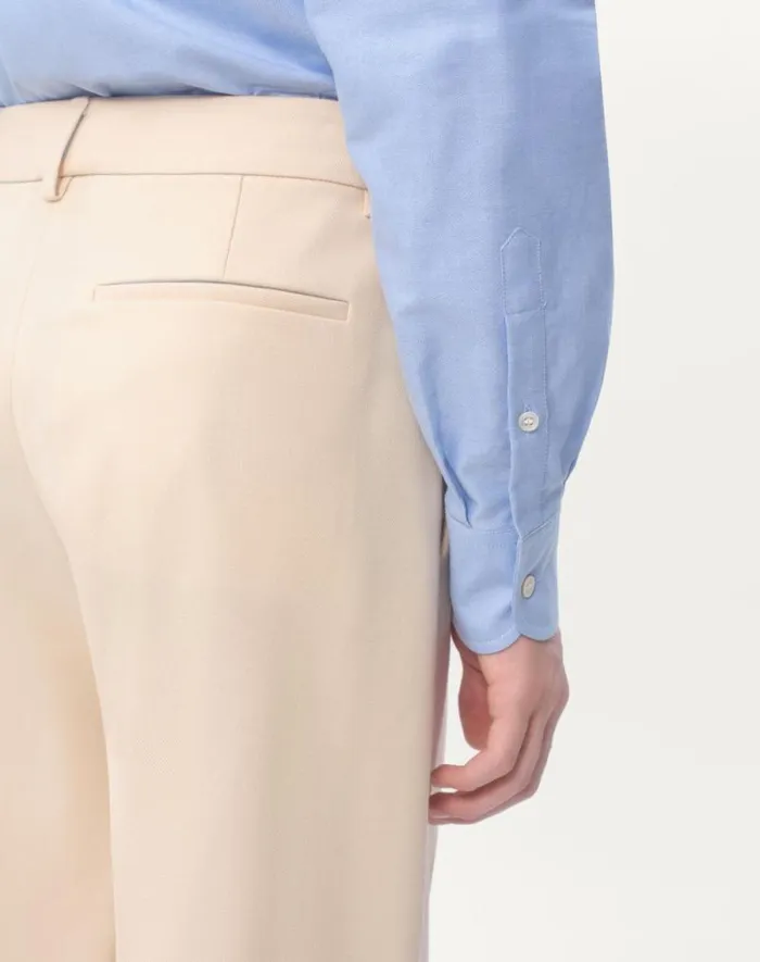 Valentino Suits Man Wool Pants For Man In Butter Butter Valentino Suits Man Wool Pants For Man In Butter Butter
