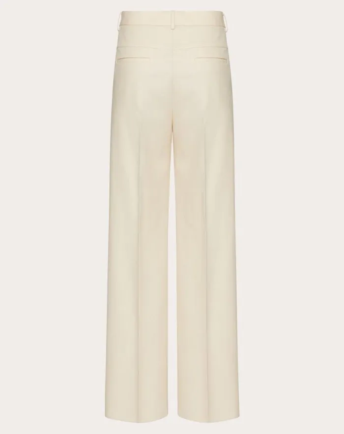 Valentino Suits Man Wool Pants For Man In Butter Butter Valentino Suits Man Wool Pants For Man In Butter Butter