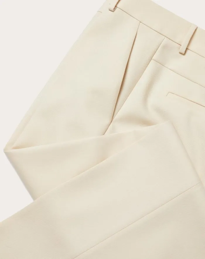 Valentino Suits Man Wool Pants For Man In Butter Butter Valentino Suits Man Wool Pants For Man In Butter Butter