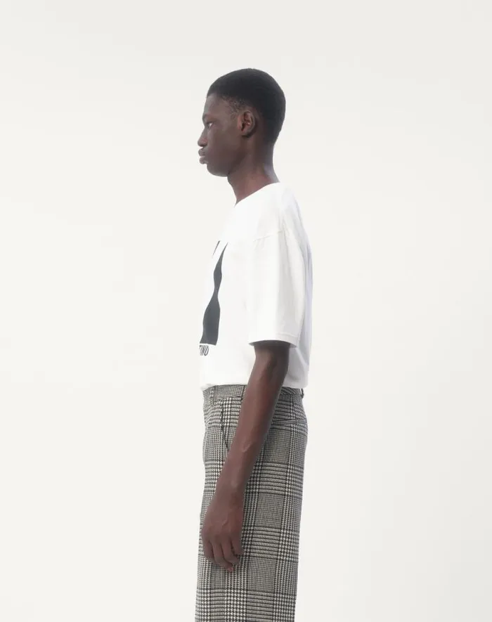 Valentino Tshirts And Sweatshirts Man Cotton Tshirt With Chez Valentino Print For Man In Ivory Ivory Valentino Tshirts And Sweatshirts Man Cotton Tshirt With Chez Valentino Print For Man In Ivory Ivory