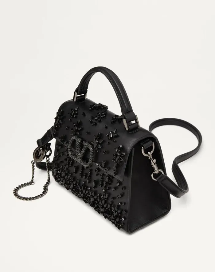 Valentino Top Handle Bags Woman Valentino Garavani Vsling Mini Embroidered Handbag For Woman In Crystalrose Cannelle Crystalrose Cannelle Valentino Top Handle Bags Woman Valentino Garavani Vsling Mini Embroidered Handbag For Woman In Crystalrose Cannelle Crystalrose Cannelle