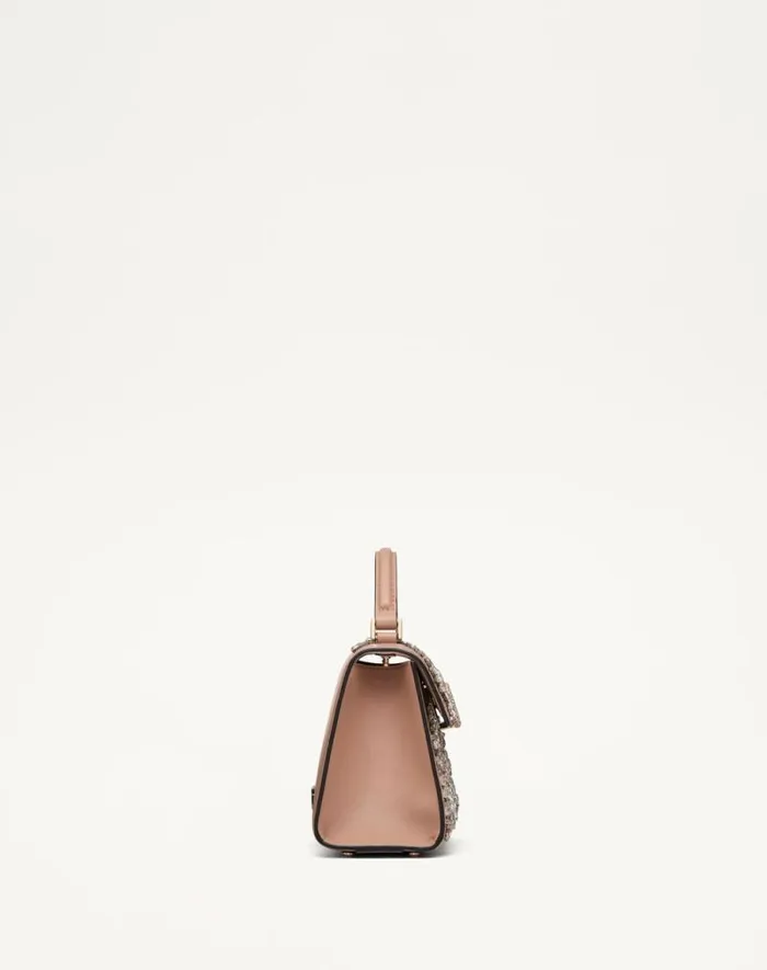 Valentino Top Handle Bags Woman Valentino Garavani Vsling Mini Embroidered Handbag For Woman In Crystalrose Cannelle Crystalrose Cannelle Valentino Top Handle Bags Woman Valentino Garavani Vsling Mini Embroidered Handbag For Woman In Crystalrose Cannelle Crystalrose Cannelle