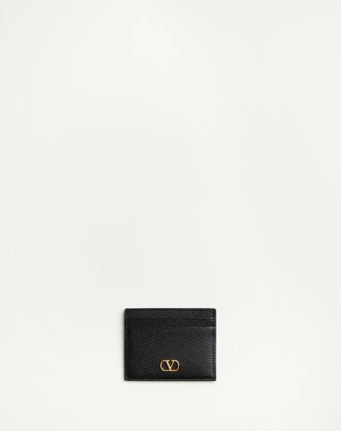 Valentino Wallets And Small Leather Goods Woman Vlogo Signature Grainy Calfskin Card Holder For Woman In Light Ivory Light Ivory