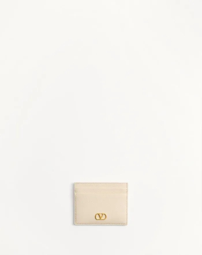 Valentino Wallets And Small Leather Goods Woman Vlogo Signature Grainy Calfskin Card Holder For Woman In Light Ivory Light Ivory Valentino Wallets And Small Leather Goods Woman Vlogo Signature Grainy Calfskin Card Holder For Woman In Light Ivory Light Ivory