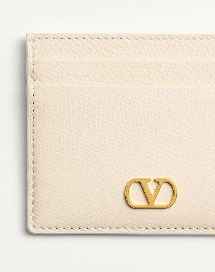 Valentino Wallets And Small Leather Goods Woman Vlogo Signature Grainy Calfskin Card Holder For Woman In Light Ivory Light Ivory Valentino Wallets And Small Leather Goods Woman Vlogo Signature Grainy Calfskin Card Holder For Woman In Light Ivory Light Ivory
