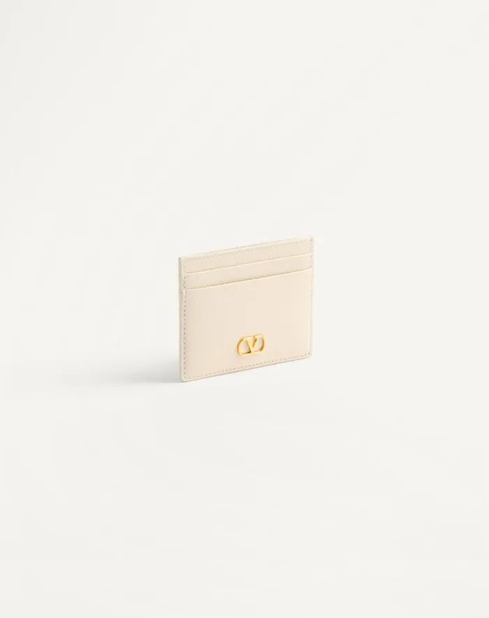 Valentino Wallets And Small Leather Goods Woman Vlogo Signature Grainy Calfskin Card Holder For Woman In Light Ivory Light Ivory Valentino Wallets And Small Leather Goods Woman Vlogo Signature Grainy Calfskin Card Holder For Woman In Light Ivory Light Ivory