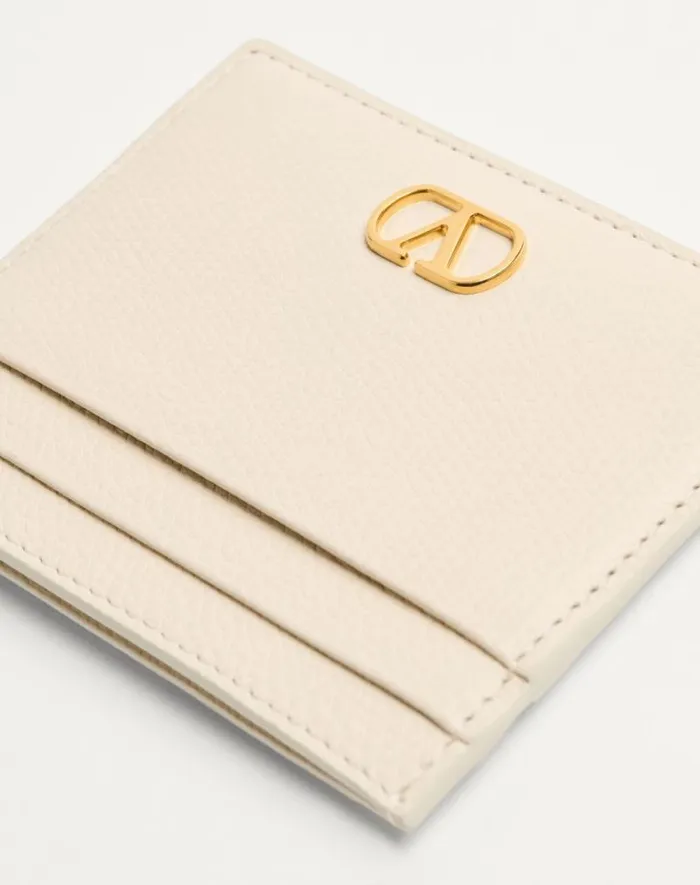 Valentino Wallets And Small Leather Goods Woman Vlogo Signature Grainy Calfskin Card Holder For Woman In Light Ivory Light Ivory Valentino Wallets And Small Leather Goods Woman Vlogo Signature Grainy Calfskin Card Holder For Woman In Light Ivory Light Ivory