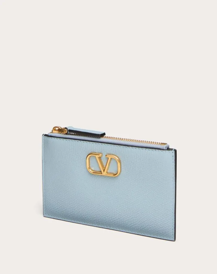 Valentino Wallets And Small Leather Goods Woman Vlogo Signature Grainy Calfskin Cardholder For Woman In Black Black Valentino Wallets And Small Leather Goods Woman Vlogo Signature Grainy Calfskin Cardholder For Woman In Black Black