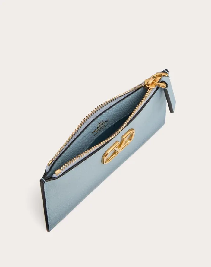 Valentino Wallets And Small Leather Goods Woman Vlogo Signature Grainy Calfskin Cardholder For Woman In Black Black Valentino Wallets And Small Leather Goods Woman Vlogo Signature Grainy Calfskin Cardholder For Woman In Black Black