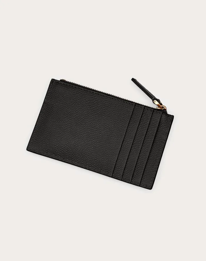 Valentino Wallets And Small Leather Goods Woman Vlogo Signature Grainy Calfskin Cardholder For Woman In Black Black Valentino Wallets And Small Leather Goods Woman Vlogo Signature Grainy Calfskin Cardholder For Woman In Black Black
