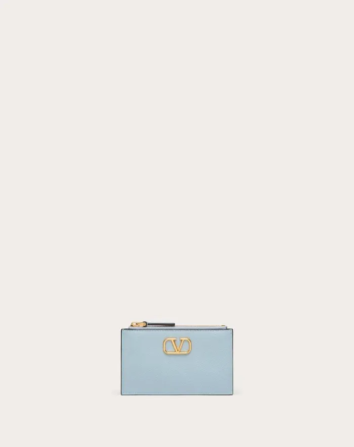 Valentino Wallets And Small Leather Goods Woman Vlogo Signature Grainy Calfskin Cardholder For Woman In Black Black Valentino Wallets And Small Leather Goods Woman Vlogo Signature Grainy Calfskin Cardholder For Woman In Black Black