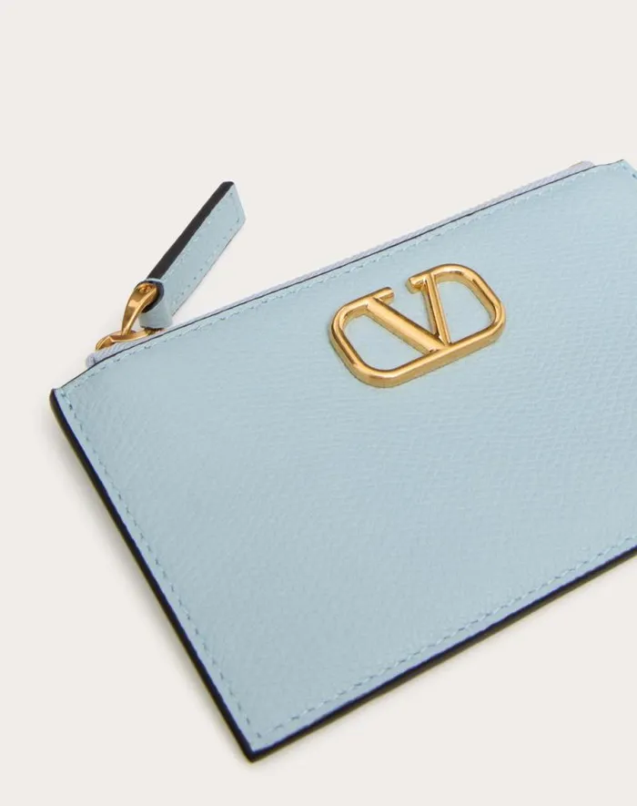 Valentino Wallets And Small Leather Goods Woman Vlogo Signature Grainy Calfskin Cardholder For Woman In Black Black Valentino Wallets And Small Leather Goods Woman Vlogo Signature Grainy Calfskin Cardholder For Woman In Black Black