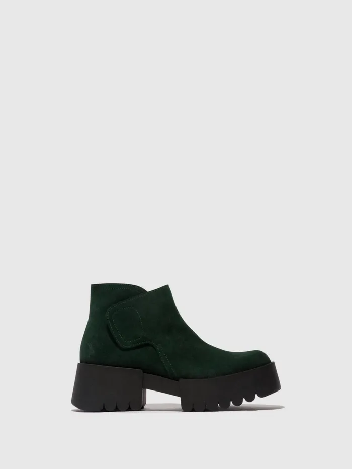 Velcro Ankle Boots ENDO006FLY GREEN FOREST Women Fly London Ankle Boots