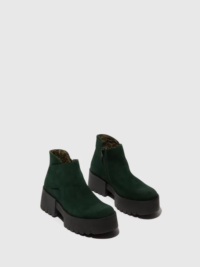 Velcro Ankle Boots ENDO006FLY GREEN FOREST Women Fly London Ankle Boots