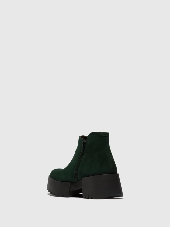 Velcro Ankle Boots ENDO006FLY GREEN FOREST Women Fly London Ankle Boots