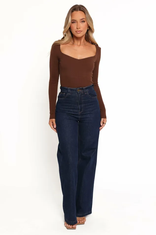 Verona Knit Top Brown Women Tops Petal and Pup