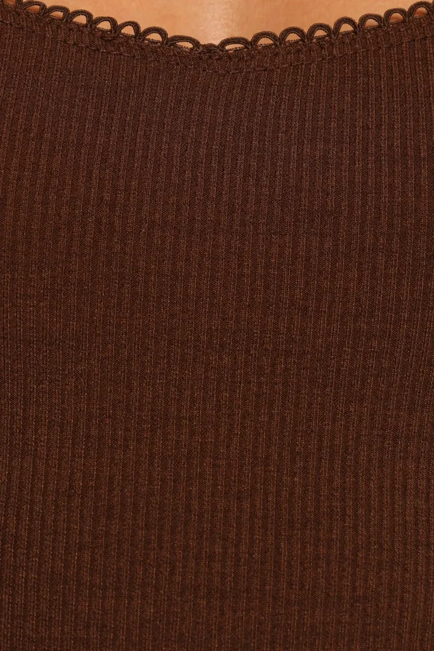 Verona Knit Top Brown Women Tops Petal and Pup